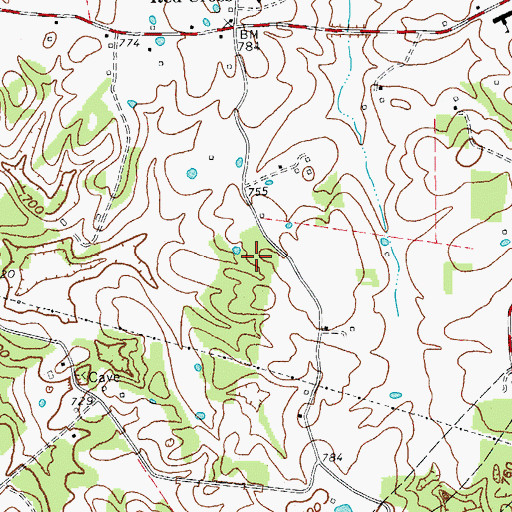 Topographic Map of Rocky Hill Division, KY