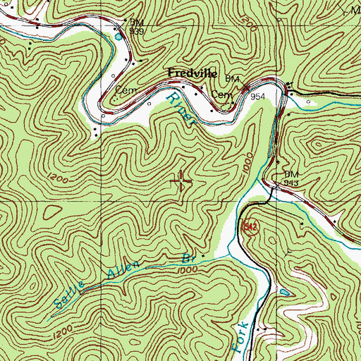Topographic Map of Royalton Division, KY