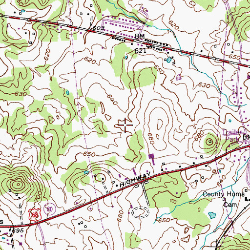Topographic Map of Russellville Division, KY
