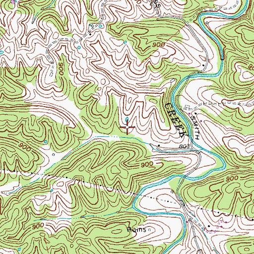 Topographic Map of Sadieville Division, KY