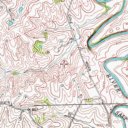 Topographic Map of Salvisa-McAfee Division, KY