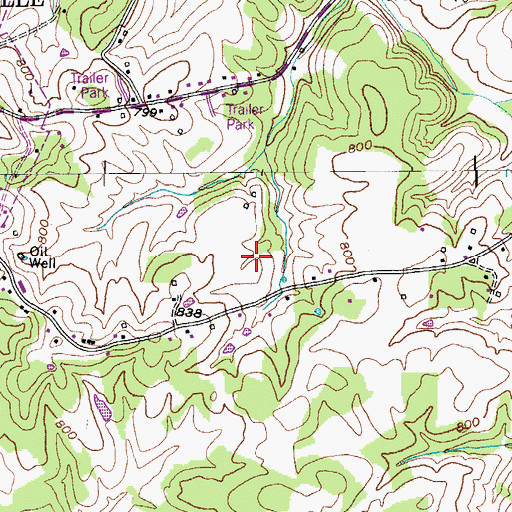 Topographic Map of Scottsville Division, KY