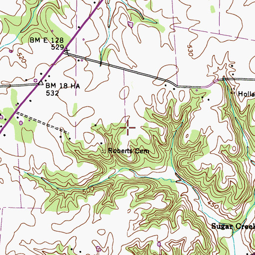 Topographic Map of Shiloh Division, KY