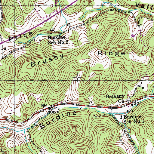 Topographic Map of Shopville Division, KY
