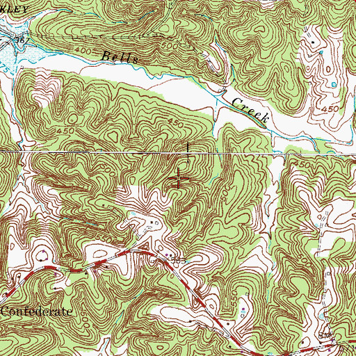 Topographic Map of Southeast Lyon Division, KY