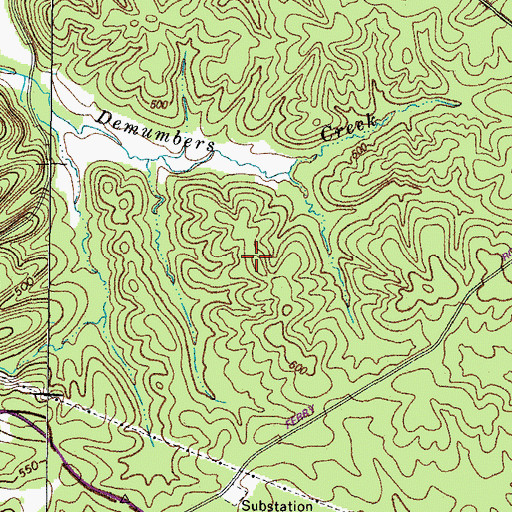 Topographic Map of Land Between the Lakes Division, KY