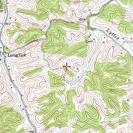 Topographic Map of Stamping Ground Division, KY