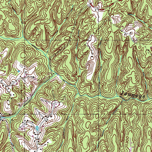 Topographic Map of Stearns-Whitley City Division, KY