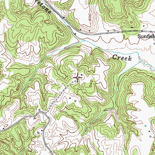 Topographic Map of Sunfish Division, KY