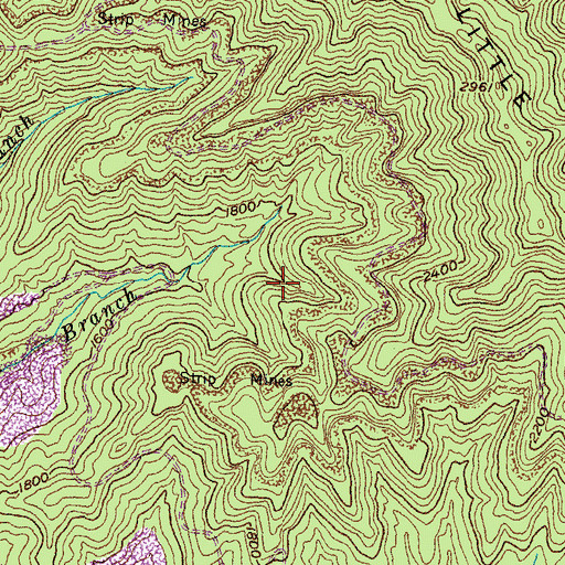 Topographic Map of Tejay Division, KY