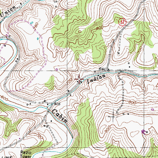 Topographic Map of Tollesboro Division, KY