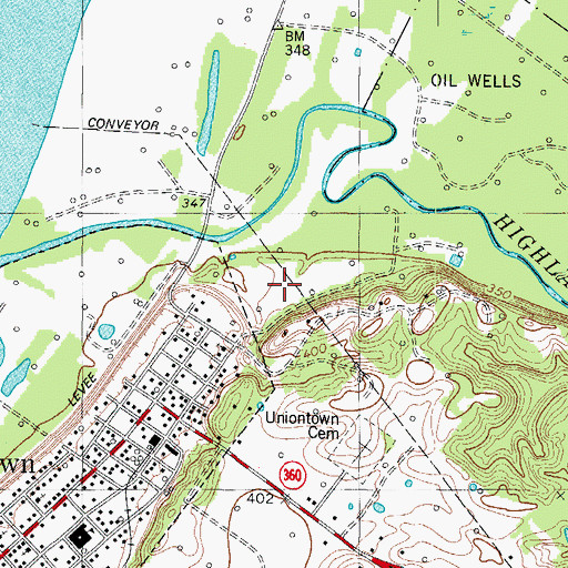 Topographic Map of Uniontown Division, KY
