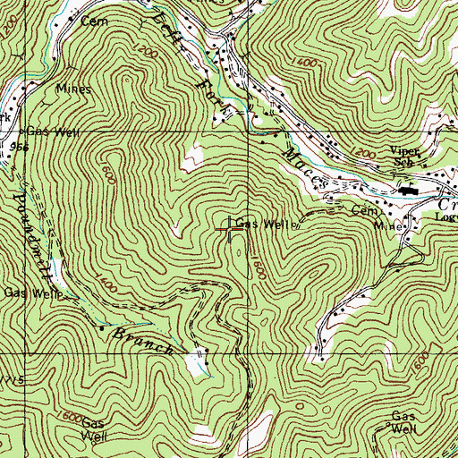 Topographic Map of Viper Division, KY