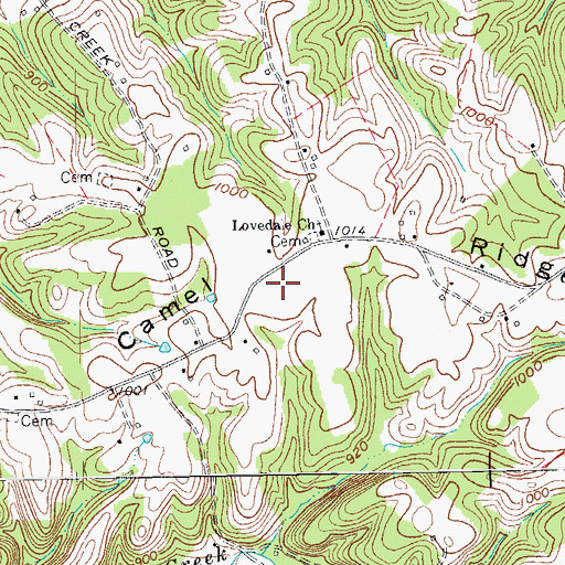Topographic Map of White Oak Division, KY