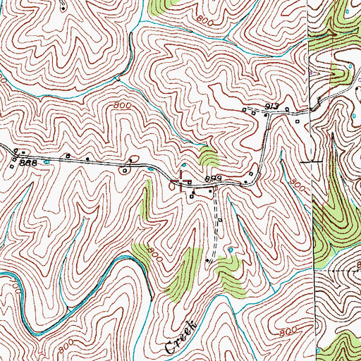 Topographic Map of Williamstown-Dry Ridge Division, KY