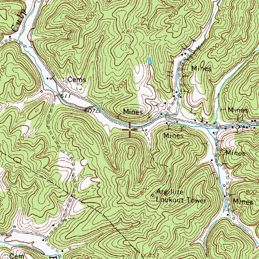 Topographic Map of Wurtland Division, KY