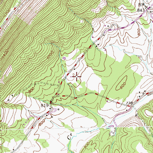 Topographic Map of Culp Cemetery, WV