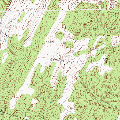Topographic Map of Delawder Cemetery, WV