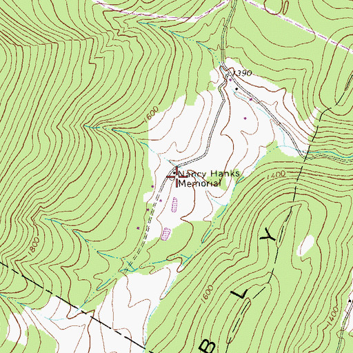 Topographic Map of Doll Cemetery, WV