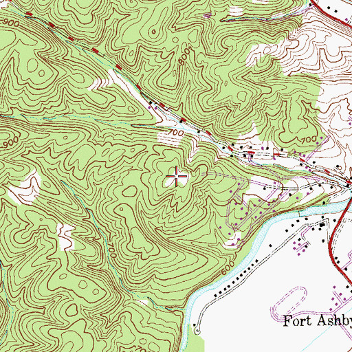 Topographic Map of Inkeep Cemetery, WV