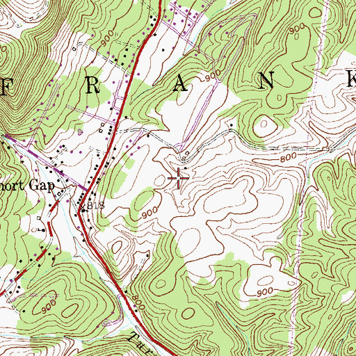 Topographic Map of Long Cemetery, WV