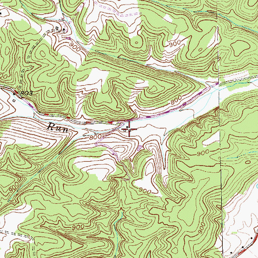 Topographic Map of Ludwick Cemetery, WV
