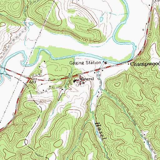 Topographic Map of Mineral Baptist Cemetery, WV