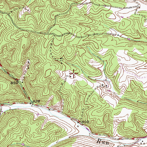 Topographic Map of Staggs Cemetery, WV