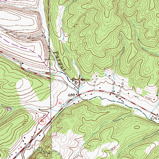 Topographic Map of Reeves Cemetery, WV