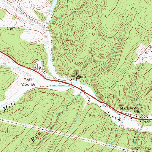 Topographic Map of Stone Chapel Cemetery, WV