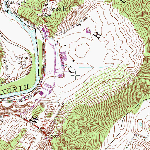 Topographic Map of Sulter Cemetery, WV