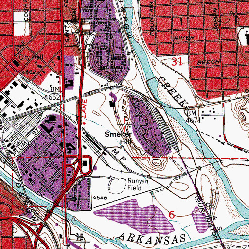 Topographic Map of Smelter Hill, CO