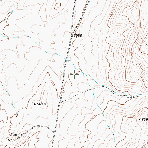 Topographic Map of Austin Division, NV
