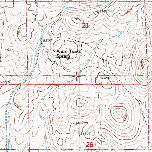 Topographic Map of Beowawe Division, NV