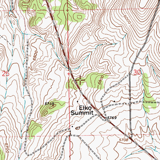 Topographic Map of Elko Division, NV