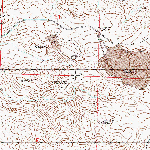Topographic Map of Fernley Division, NV