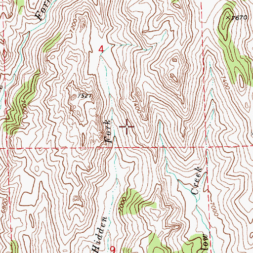 Topographic Map of Jarbidge Division, NV