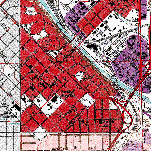 Topographic Map of Henkle Park, CO