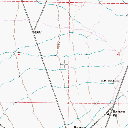 Topographic Map of Round Mountain Division, NV