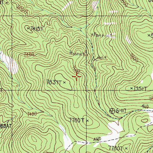 Topographic Map of Smith Valley Division, NV