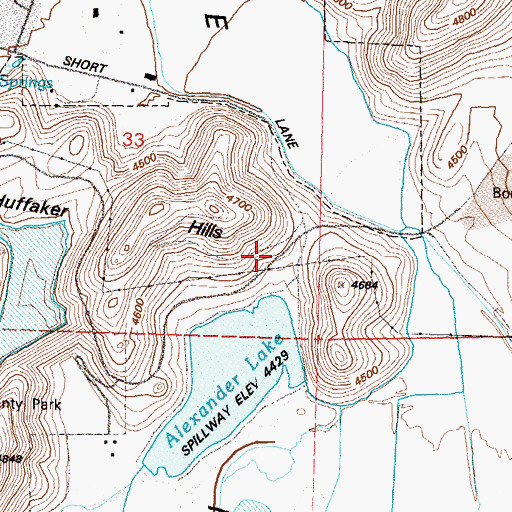 Topographic Map of Southeast Truckee Meadows Division (historical), NV