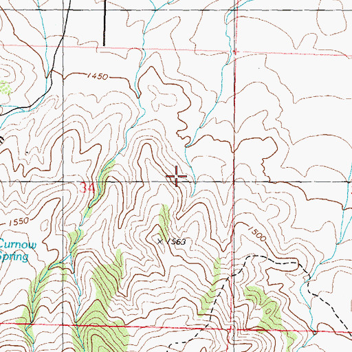 Topographic Map of Warm Springs-Truckee Canyon Division, NV