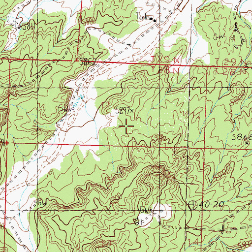 Topographic Map of Bloomfield Division, NM