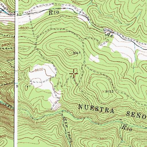 Topographic Map of Chimayo Division, NM