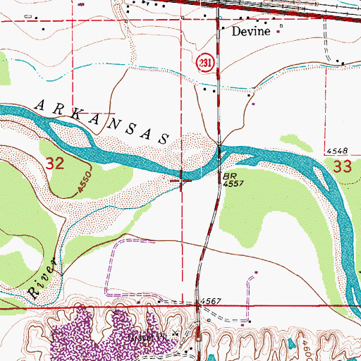 Topographic Map of Saint Charles River, CO