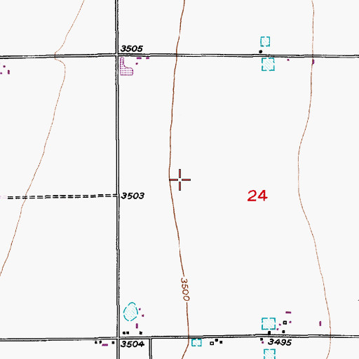 Topographic Map of Dexter Division, NM