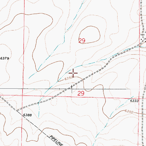 Topographic Map of Encino Division (historical), NM