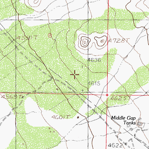 Topographic Map of Fairacres Division, NM