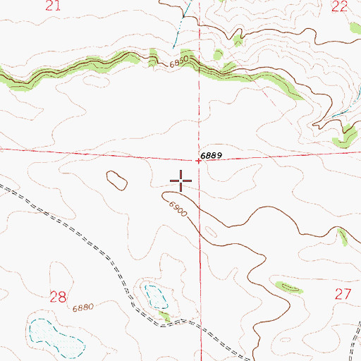 Topographic Map of Fence Lake Division, NM