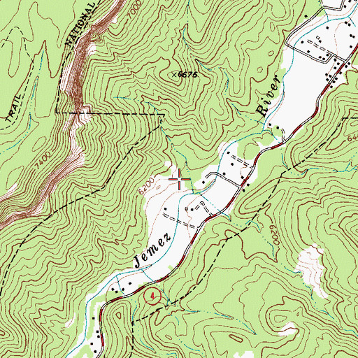 Topographic Map of Jemez-Zia Division, NM